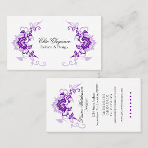 Tarjeta De Visita Florecimiento Floral Elegante