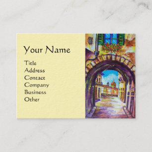 Tarjeta De Visita FLORENCIA ANTIGUA ALLEY VISTA IGLESIA CESTELLO Cre