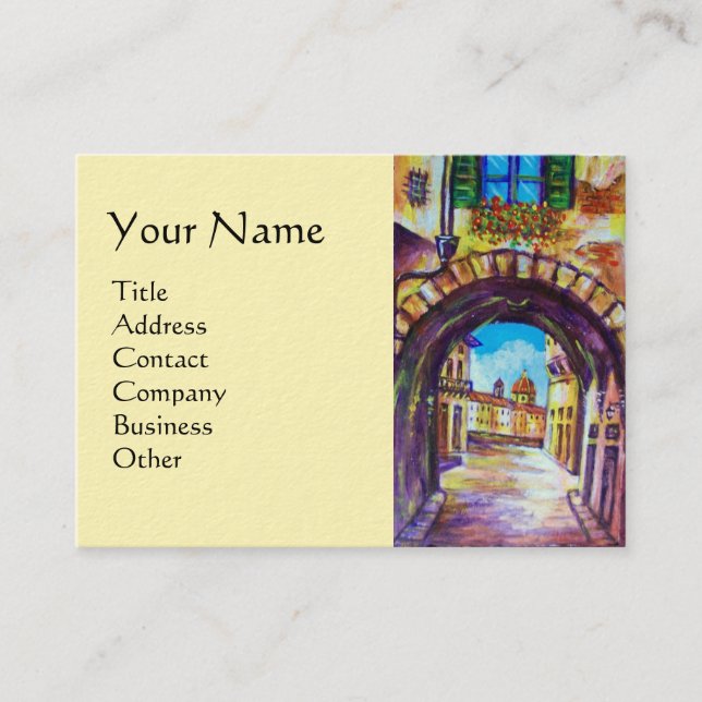Tarjeta De Visita FLORENCIA ANTIGUA ALLEY VISTA IGLESIA CESTELLO Cre (Anverso)