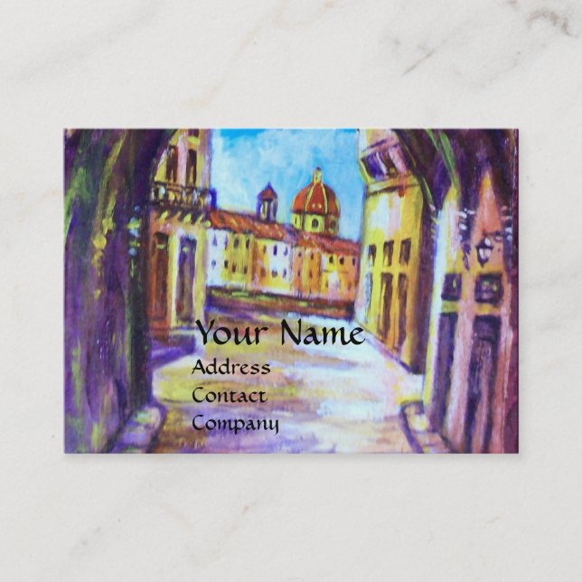 TARJETA DE VISITA FLORENCIA ANTIQUE ALLEY VISTA IGLESIA CESTELLO (Anverso)