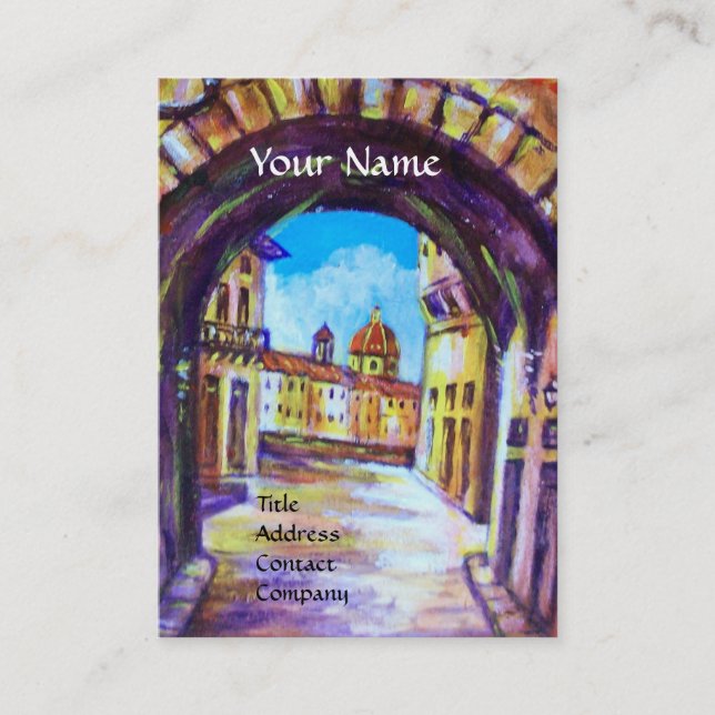 TARJETA DE VISITA FLORENCIA ANTIQUE ALLEY VISTA IGLESIA CESTELLO (Anverso)