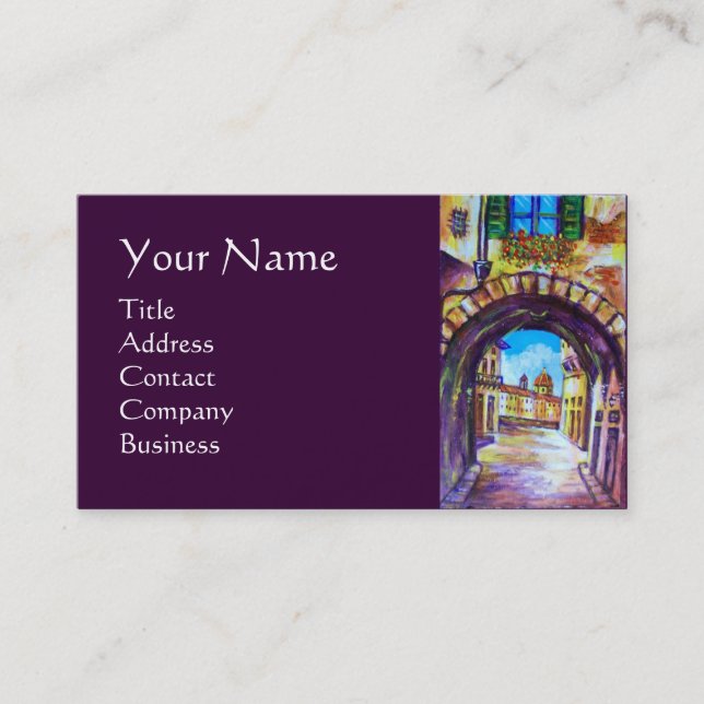 TARJETA DE VISITA FLORENCIA ANTIQUE ALLEY VISTA IGLESIA CESTELLO (Anverso)
