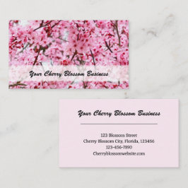 Tarjeta De Visita Florencia de cerezo Arte Floral Rosa