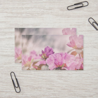 Tarjeta De Visita Florencia rosa Floral Verano Blooms