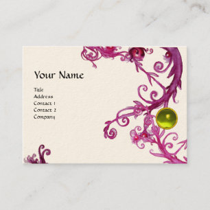 Tarjeta De Visita FLORENTINE BAROQUE MONOGRAM GEM crema rosa amarill