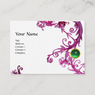 Tarjeta De Visita FLORENTINE BAROQUE MONOGRAM GEM Ropa verde