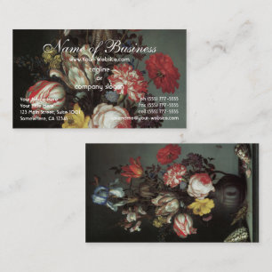Tarjeta De Visita Florero con conchas e insectos, Balthasar van der 