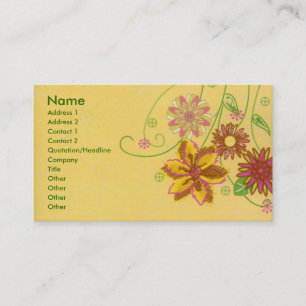 Tarjeta De Visita Flores