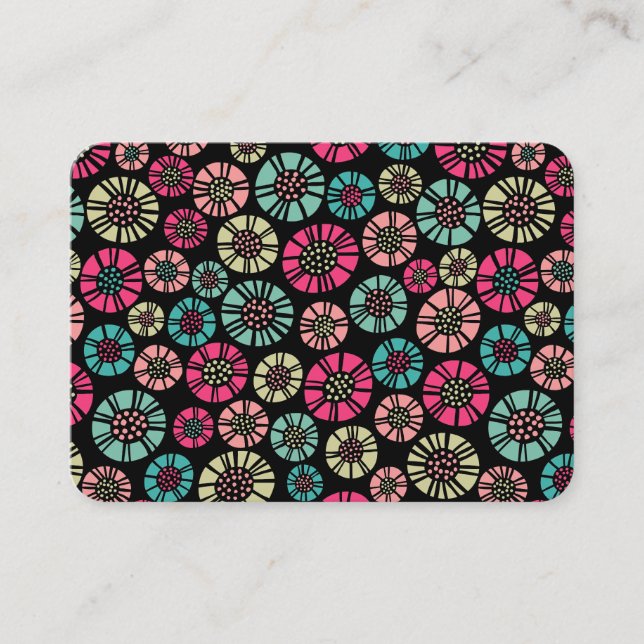 Tarjeta De Visita Flores abstractas 031023 (Anverso)