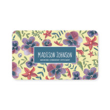 Flores acuarela boho amarillo floral