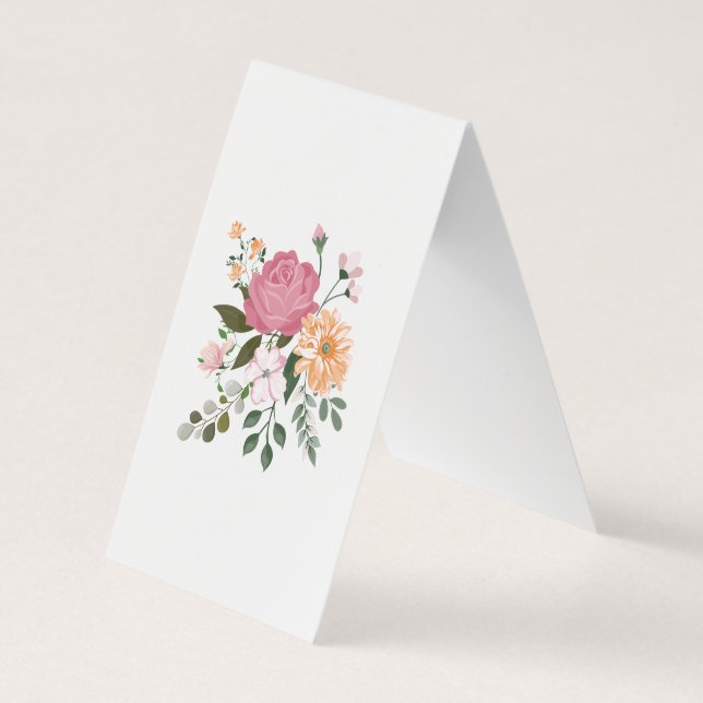 Tarjeta De Visita Flores acuáticas (Reverso)