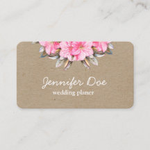 Flores acuáticas kraft Business Card