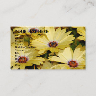 Tarjeta De Visita Flores amarillas