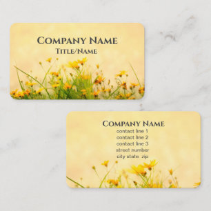 Tarjeta De Visita flores amarillas de jardín soleado personalizado