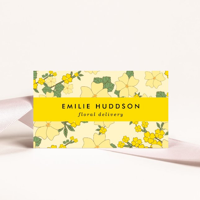 Tarjeta De Visita Flores amarillas, flores, floristería, flor (Subido por el creador)