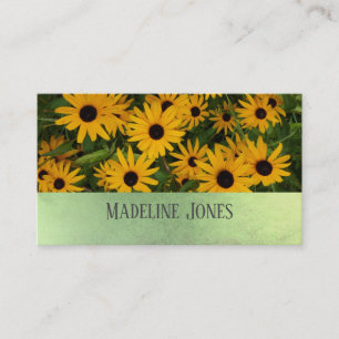 Tarjeta De Visita flores amarillas fotografía naturaleza personaliza