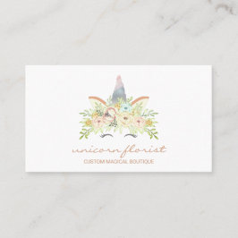 Tarjeta De Visita Flores Baby Shower Boutique Unicorn