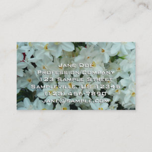 Tarjeta De Visita Flores blancas de arcissus paperblancas