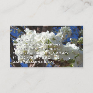 Tarjeta De Visita Flores Blancas II Árbol Floral de Primavera