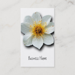 Tarjeta De Visita Flores blancas minúsculas