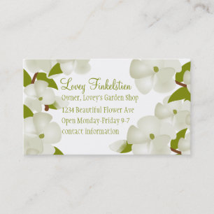 Tarjeta De Visita Flores blancos de la magnolia
