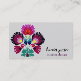 Tarjeta De Visita Flores bohemias de burro