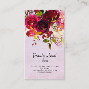 Tarjeta De Visita Flores Bouquet Florist
