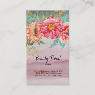 Tarjeta De Visita Flores Bouquet Florist