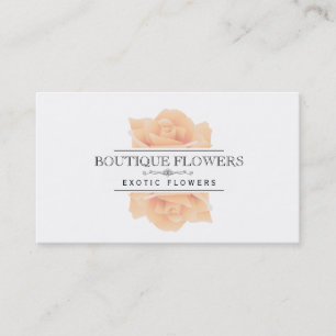 Tarjeta De Visita Flores Boutique   Elegante, clásico