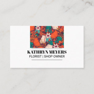 Tarjeta De Visita Flores Boutique   Flores ilustrativas