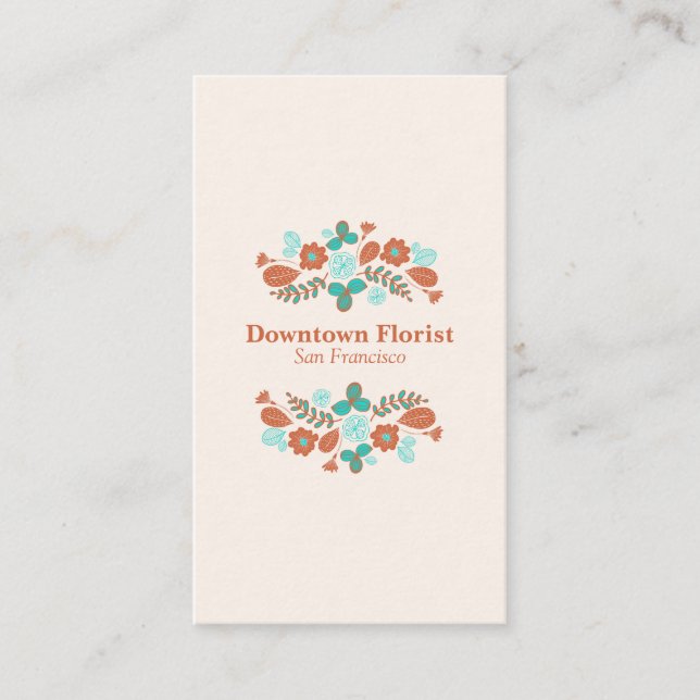 Tarjeta De Visita Flores caprichosas (Anverso)