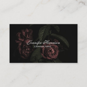 Tarjeta De Visita Flores color de rosa florales elegantes del ramo