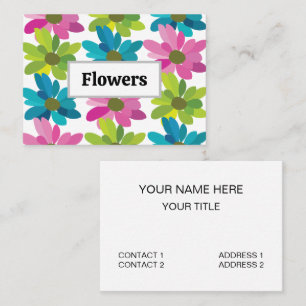 Tarjeta De Visita Flores coloridas