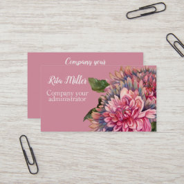 Tarjeta De Visita flores dahlias