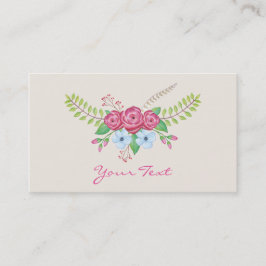 Tarjeta De Visita Flores de acuarela románticas florales