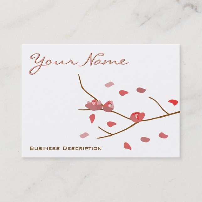 Tarjeta De Visita Flores de almendra (Anverso)