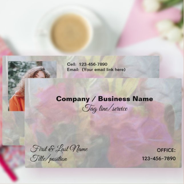 Tarjeta De Visita Flores de amor PM0001 (Subido por el creador)