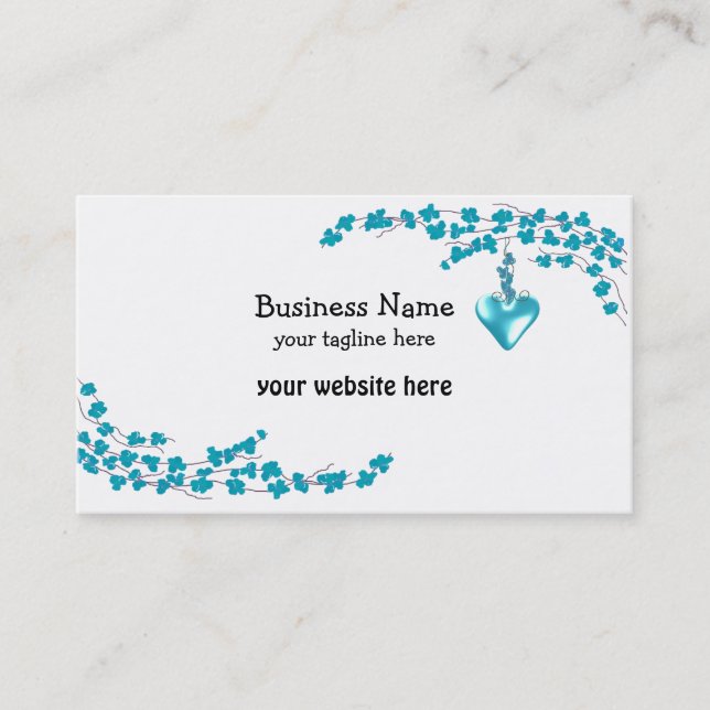 Tarjeta De Visita Flores de Aqua (Anverso)