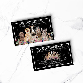 Tarjeta De Visita Flores de armazón de perras