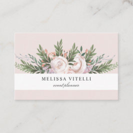 Tarjeta De Visita Flores De Boho Pintadas Elegantes | RUBOR