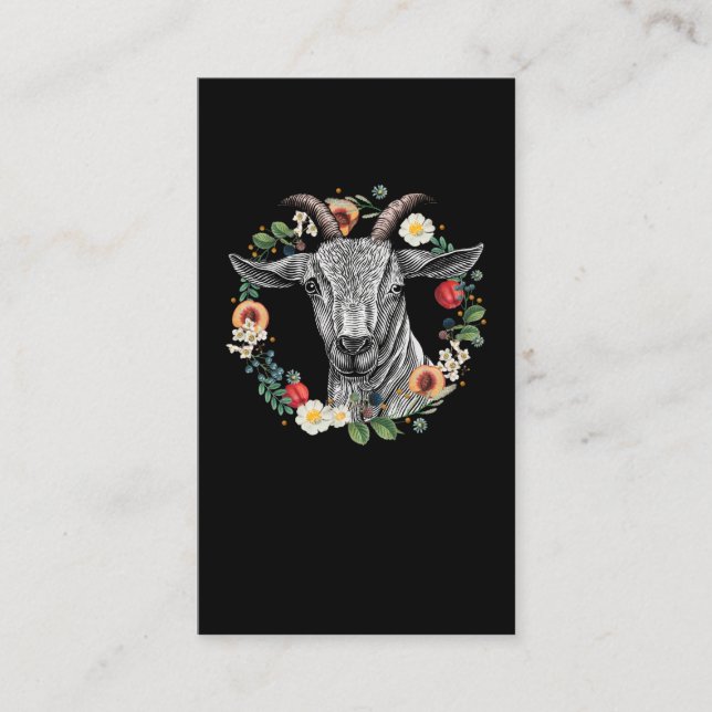 Tarjeta De Visita Flores de cabra Naturaleza Granja animal (Anverso)