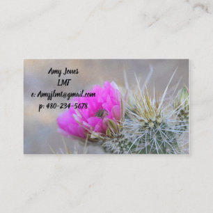 Tarjeta De Visita Flores de cactus rosados