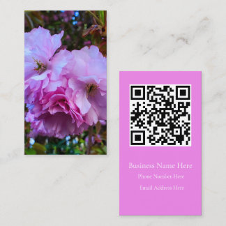 Tarjeta De Visita Flores de cerezo rosadas