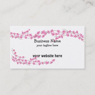 Tarjeta De Visita Flores de cerezo rosadas