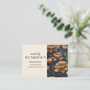 Tarjeta De Visita Flores de cobre