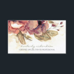 Tarjeta De Visita Flores de color de agua marrón vintage elegante<br><div class="desc">Floral acuarela elegante tarjetas de visita vintage</div>