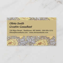 Tarjeta De Visita Flores de crisantemo de William Morris