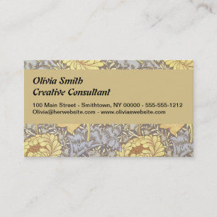 Tarjeta De Visita Flores de crisantemo de William Morris