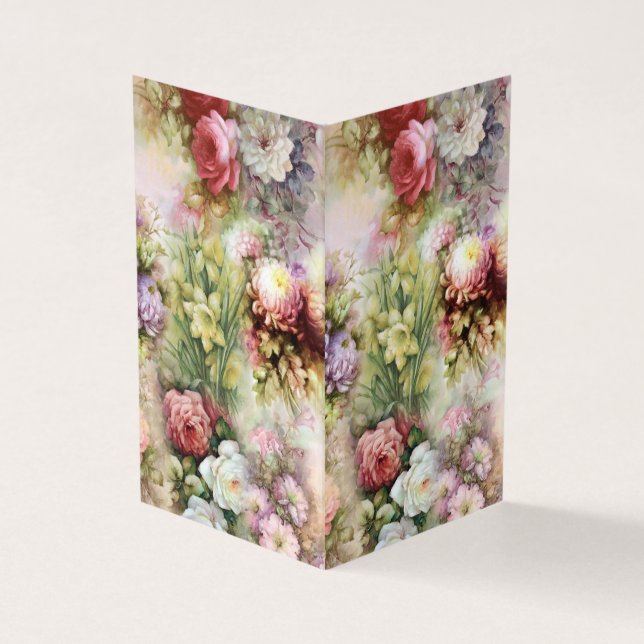 Tarjeta De Visita Flores de época (Exterior)