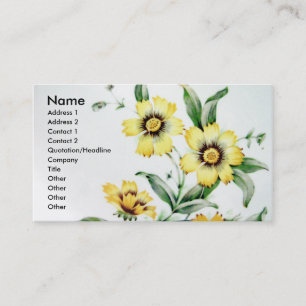 Tarjeta De Visita Flores de época